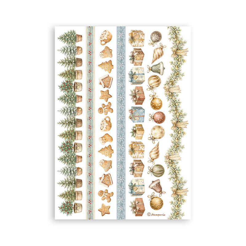 Stamperia - White Christmas - Washi Pad - 8 Sheets