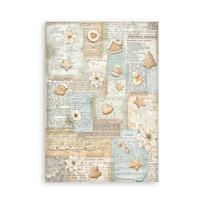 Stamperia - White Christmas - Washi Pad - 8 Sheets