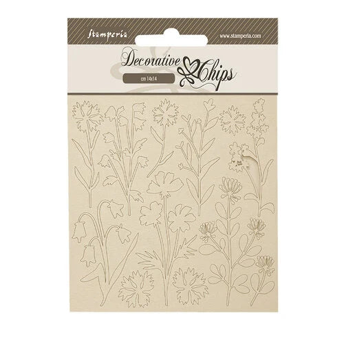 Stamperia - Forest Collection - Decorative Chips - Flowers