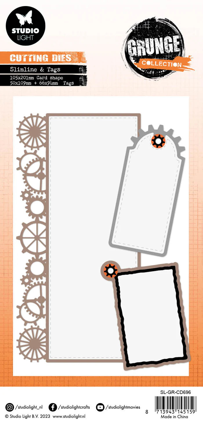 Studio Light - Cutting Die Slimline & Tags Grunge Collection