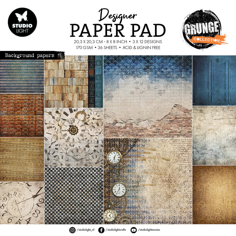 Studio Light - Design Paper Pad Background Grunge Collection