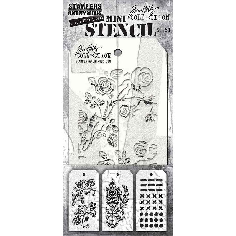 Stampers Anonymous - Tim Holtz - Layering Stencil - Set #53