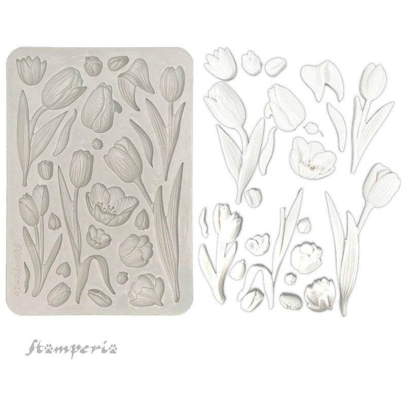 Stamperia - Art Of Travelling Collection - Moulds - Tulips