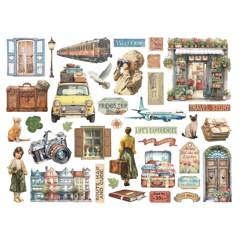 Stamperia - Art of Travelling - Assorted Die Cuts