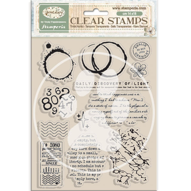 Stamperia - Secret Diary - Clear Acrylic Stamps