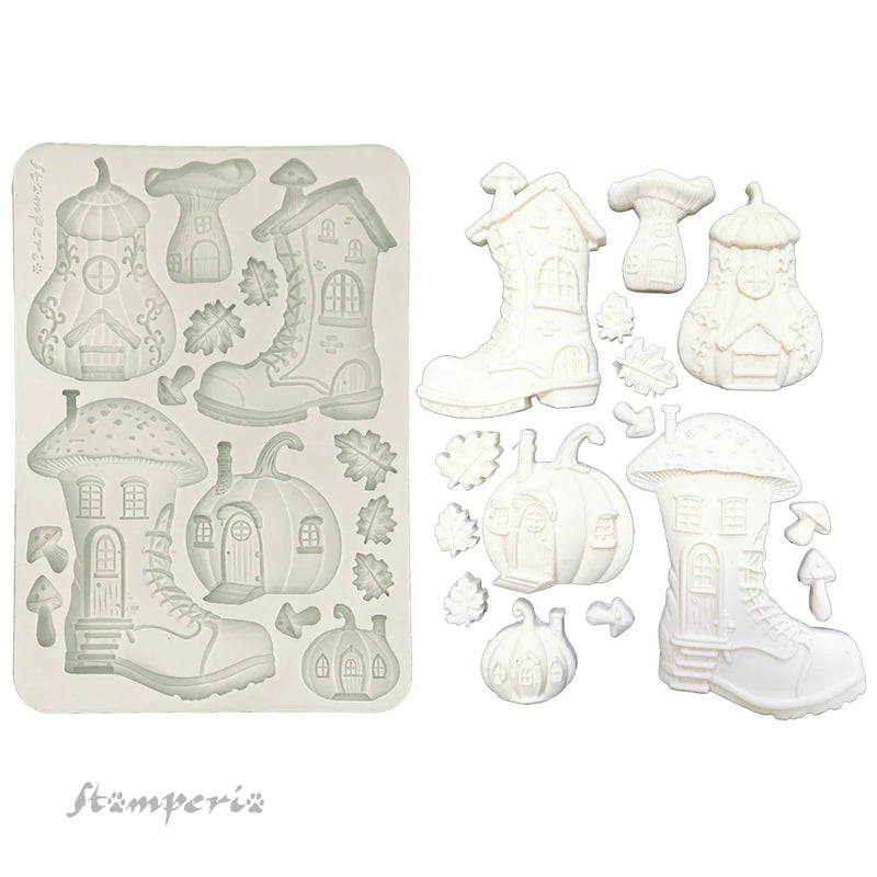 Stamperia - Whispering Woods - Moulds - Boots And Pumpkin House