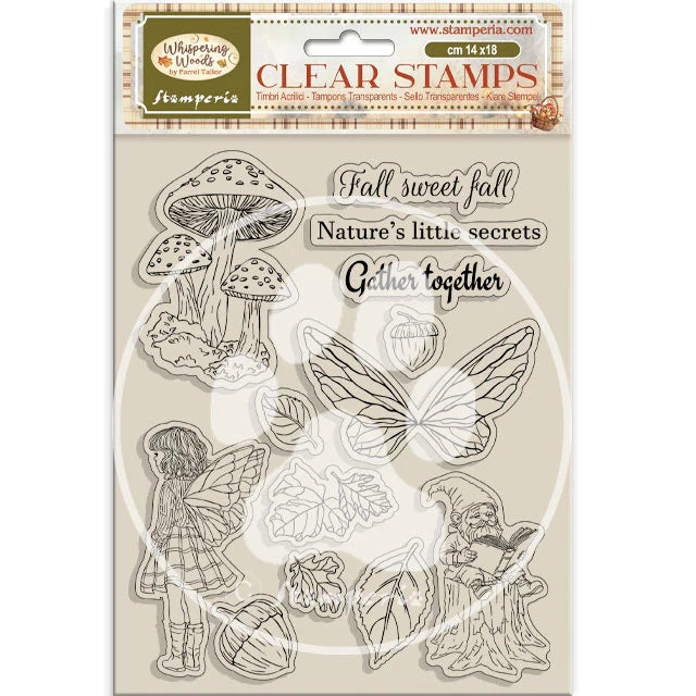 Stamperia - Whispering Woods - Acrylic Stamps - Mushrooms And Fairies