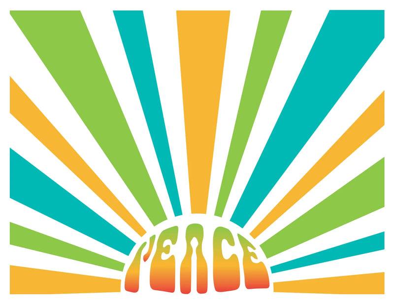 The Crafter's Workshop - Layered A2 Peace Sunray Stencil