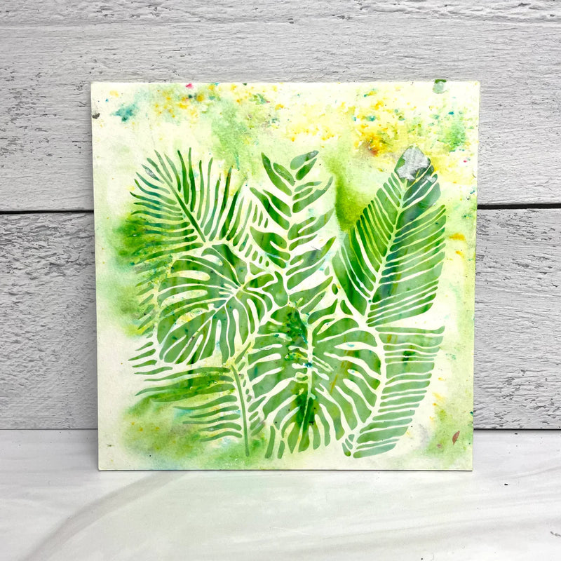 The Crafter's Workshop - 6x6 Stencil - Tropical Fronds
