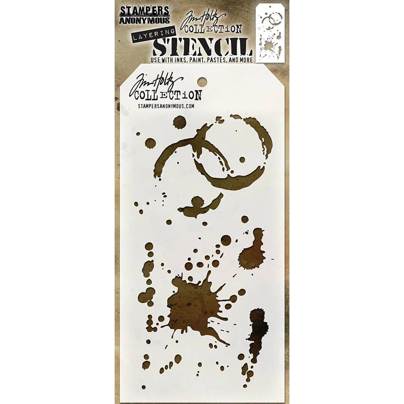 Stampers Anonymous - Tim Holtz - Layering Stencil - Splatters