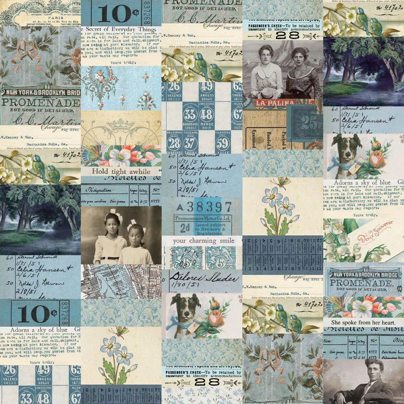 Tim Holtz - Idea-ology - Palette Collection - 8 x 8 Paper Pack - Blue