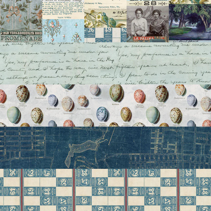 Tim Holtz - Idea-ology - Palette Collection - 8 x 8 Paper Pack - Blue