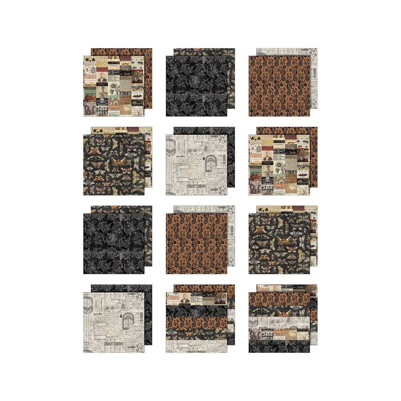 Tim Holtz - Idea-ology - Palette Collection - 12 x 12 Paper Pack - Halloween