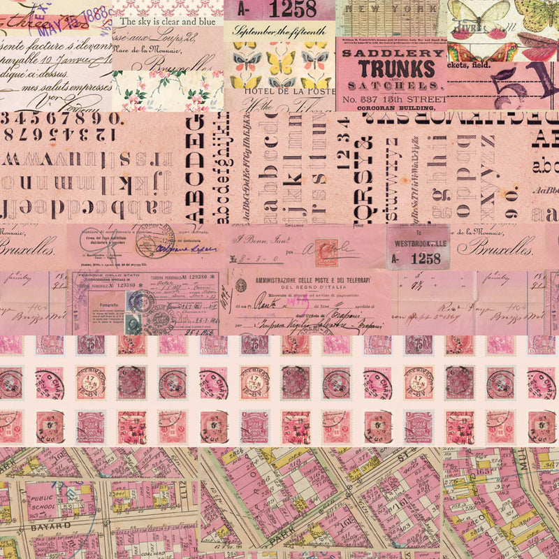 Tim Holtz - Idea-ology - Palette Collection - 8 x 8 Paper Pack - Pink