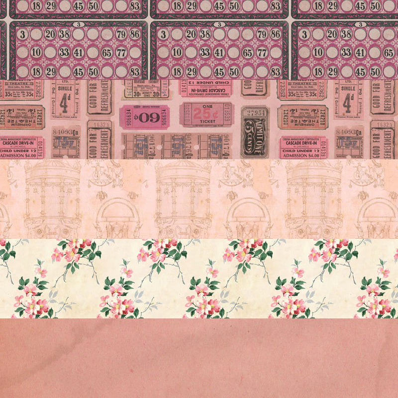 Tim Holtz - Idea-ology - Palette Collection - 8 x 8 Paper Pack - Pink