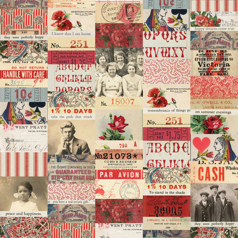 Tim Holtz - Idea-ology - Palette Collection - 12 x 12 Paper Pack - Red