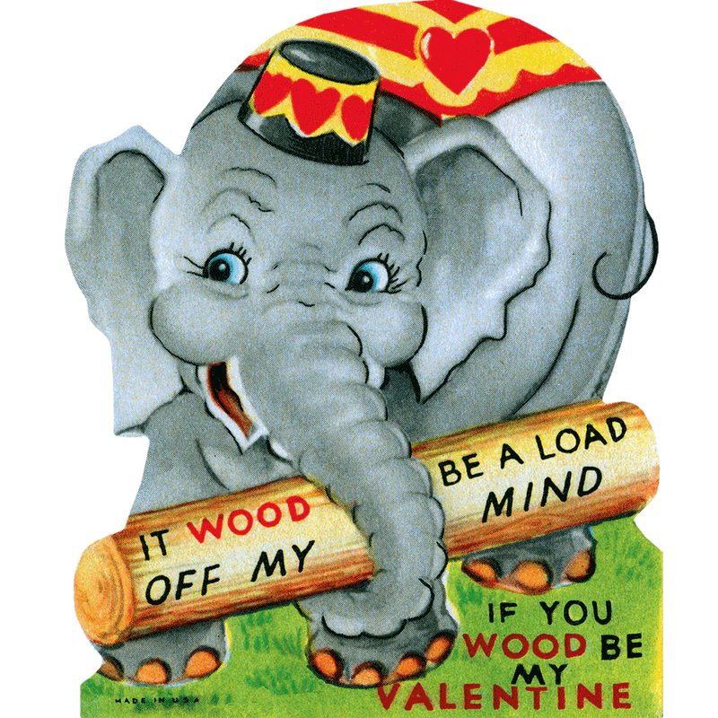 Laughing Elephant - Cool for School - Valentines Greeting Card Packet