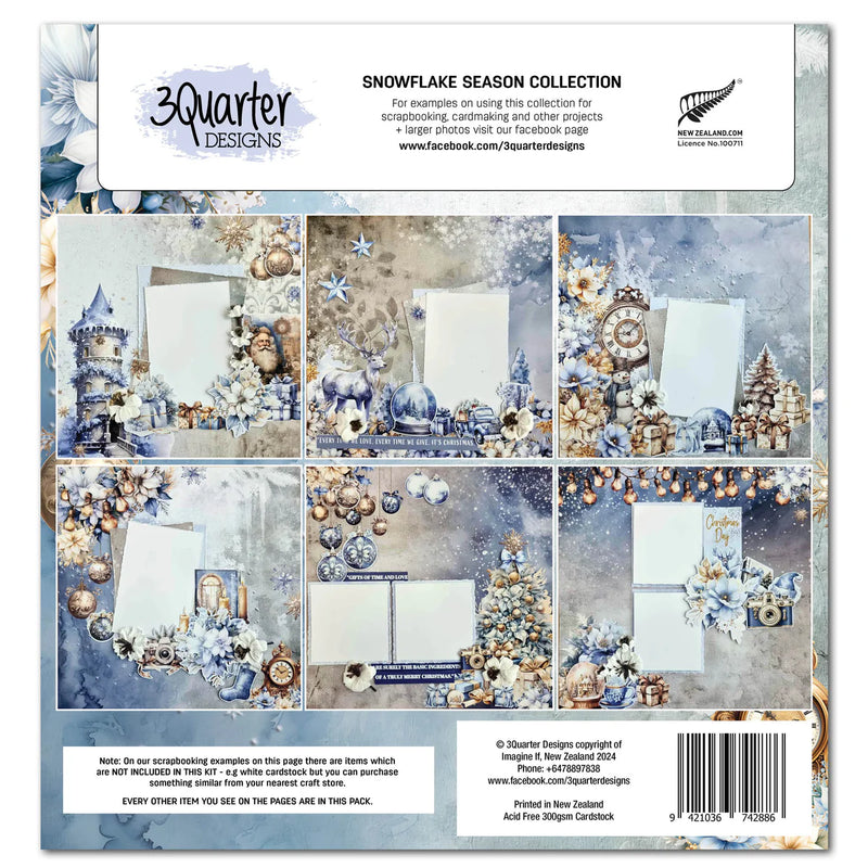 3Quarter Designs - Snowflake Season 12x12 Design Paper & Diecuts Set