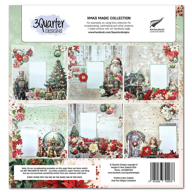 3Quarter Designs - XMAS Magic 12x12 Design Paper & Diecuts Set