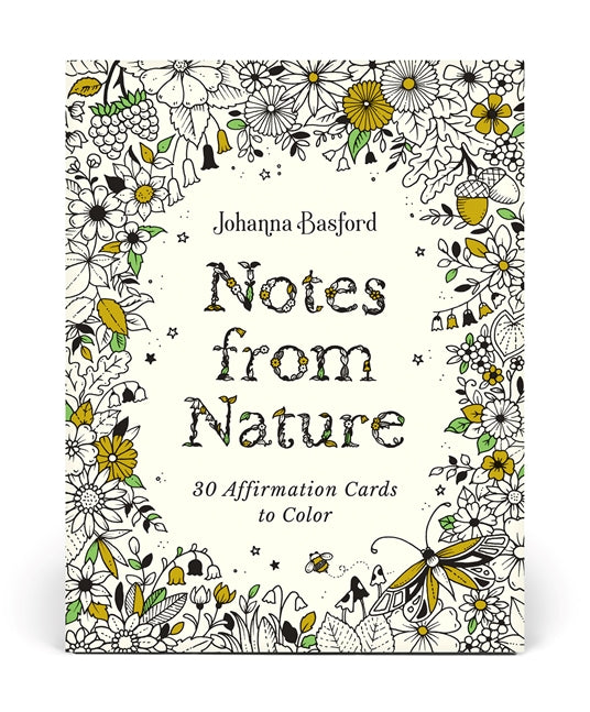 Johanna Basford - Notes From Nature - 30 Affirmation Cards to Color