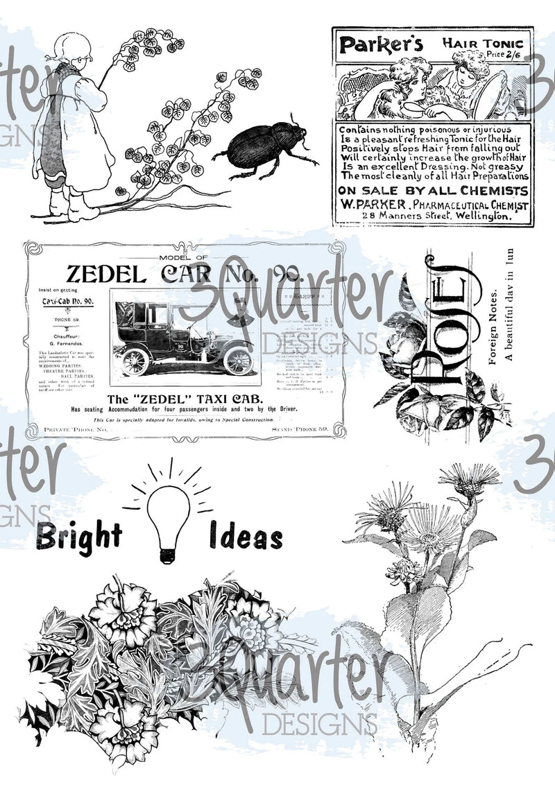 3Quarter Designs - Vellum 12 Sheet Pack - Classically Vintage