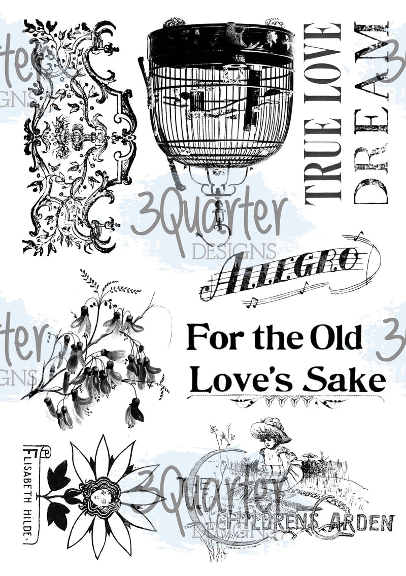 3Quarter Designs - Vellum 12 Sheet Pack - Classically Vintage