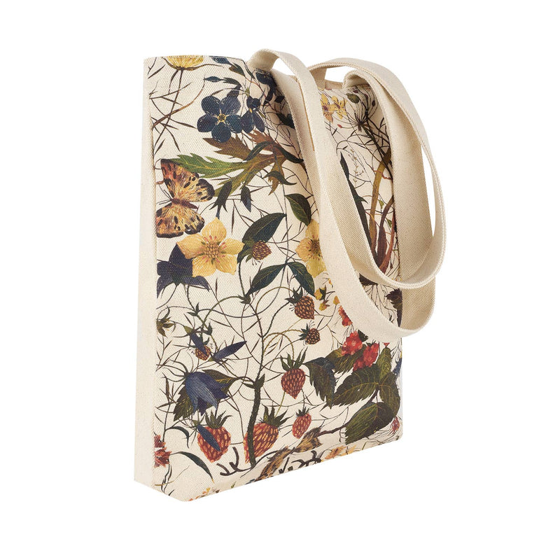 BV by Bruno Visconti - Canvas Shopper Bag - Forest Flowers on White