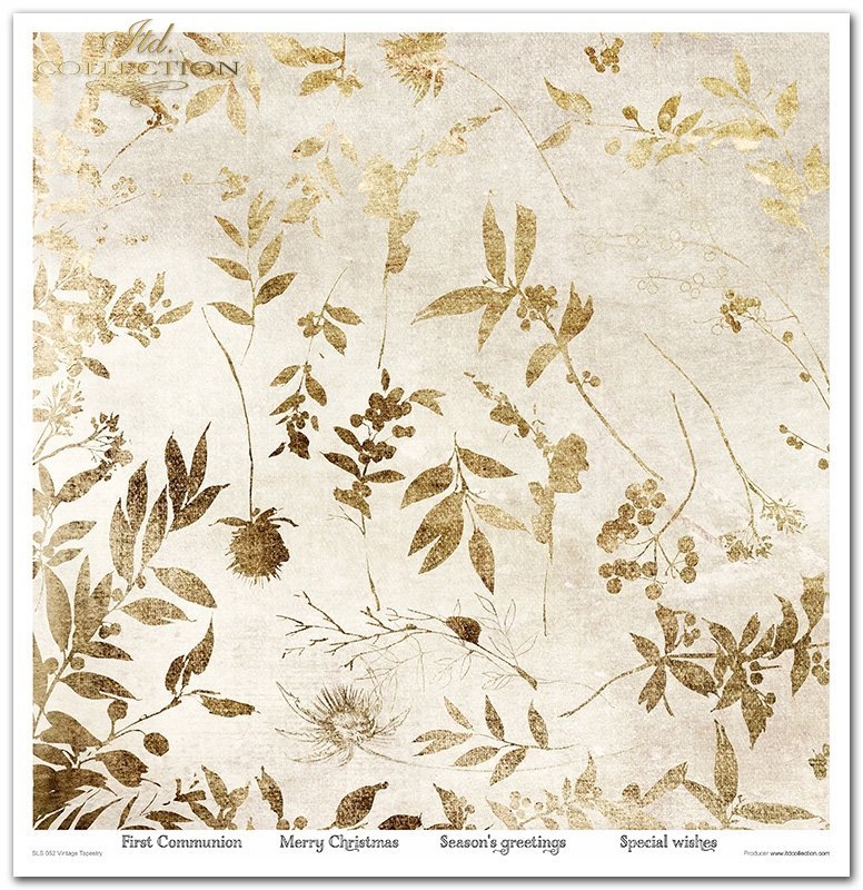 ITD Collection - Vintage Tapestry Scrapbooking Papers