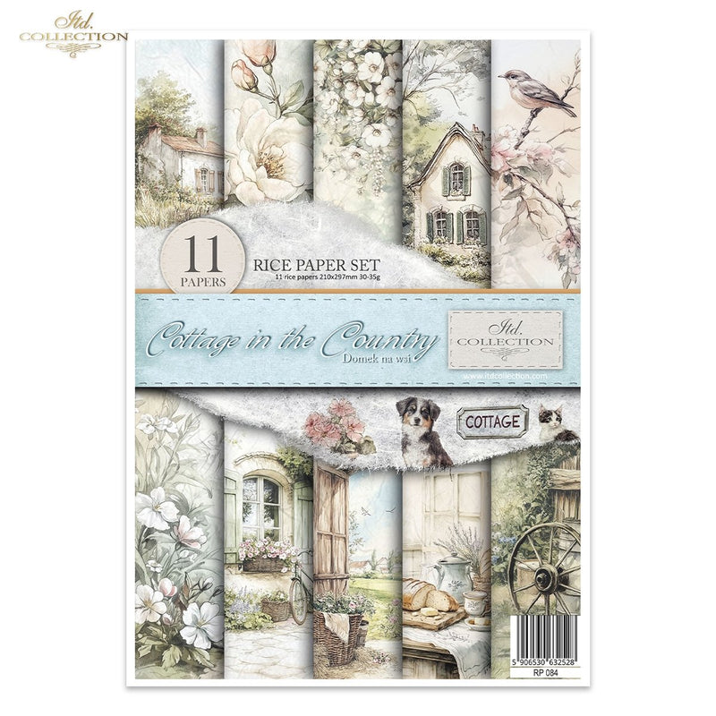 ITD Collection - Cottage in the Country Rice Paper Set