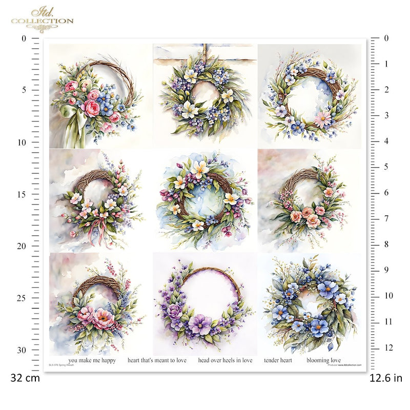 ITD Collection - Spring Wreath Scrapbooking Papers