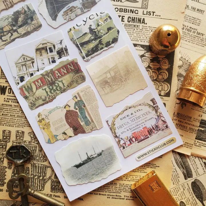 STICKII - Antique Ephemera Sticker Sheet