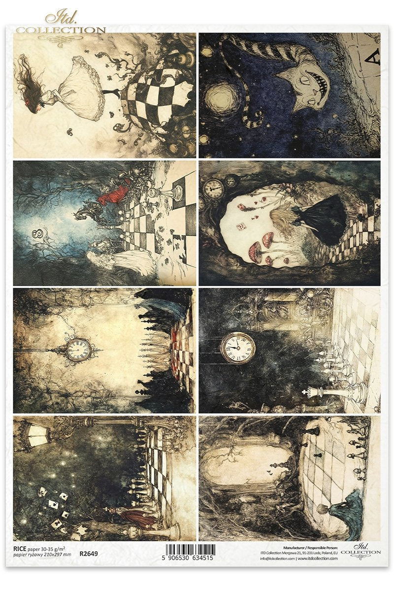 ITD Collection - Alice in Wonderland - Rice Paper - R2649