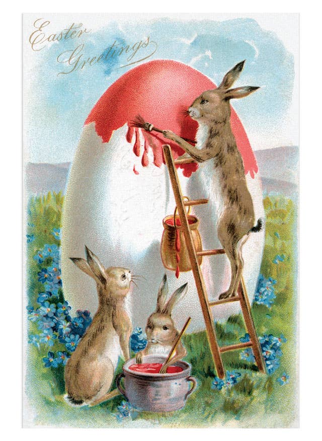 Laughing Elephant - Joyful Easter Postcard Box - 36 Unique Vintage Postcards