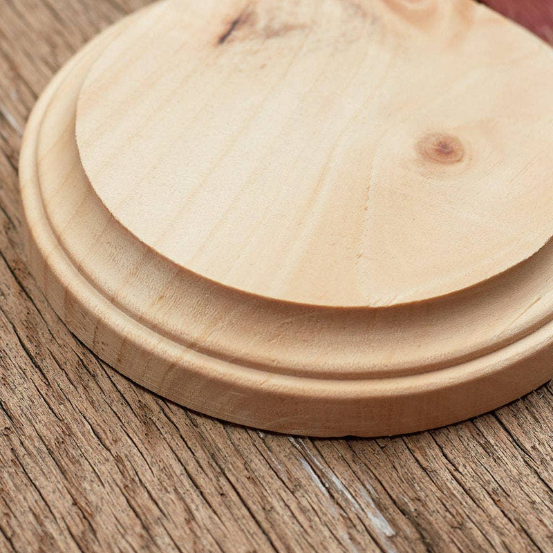 Root and Company - 4" Dia. x 3/4" Thick - Unfinished Wood Round Circle Plaque