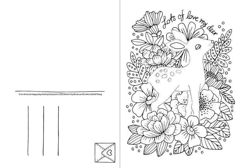 Emelie Lidehäll Öberg - Happy Day Coloring Postcards