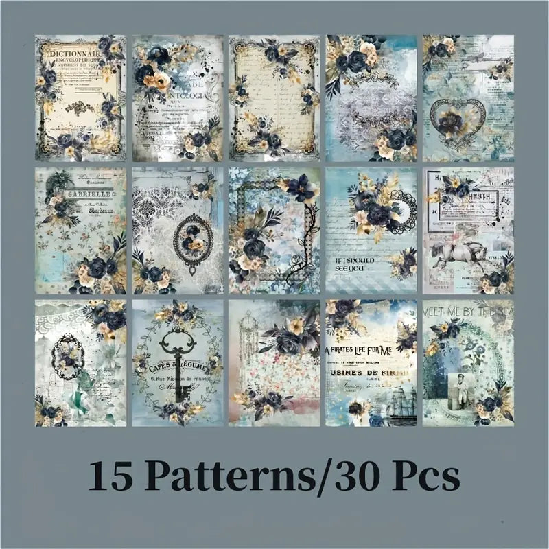 Retro European Court Flower Paper Pack