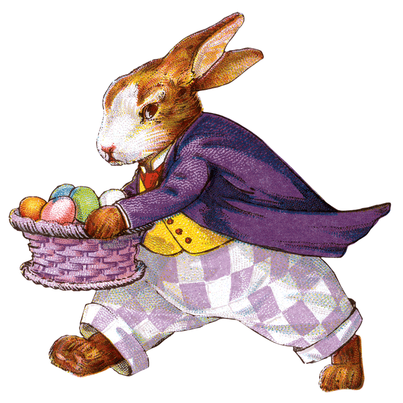 Laughing Elephant - Easter Rabbit - Holiday Sticker Box