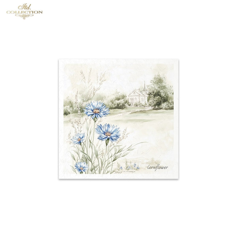 ITD Collection - Rice Paper Set Mini - Floral Shabby Chic - RSM175