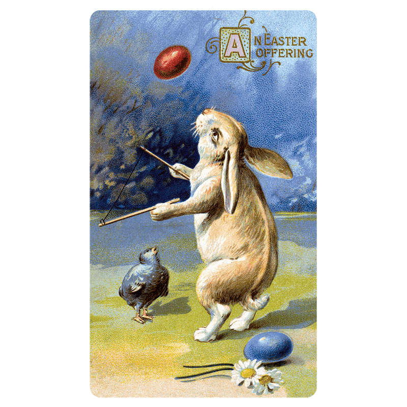 Laughing Elephant - Easter Rabbit - Holiday Sticker Box