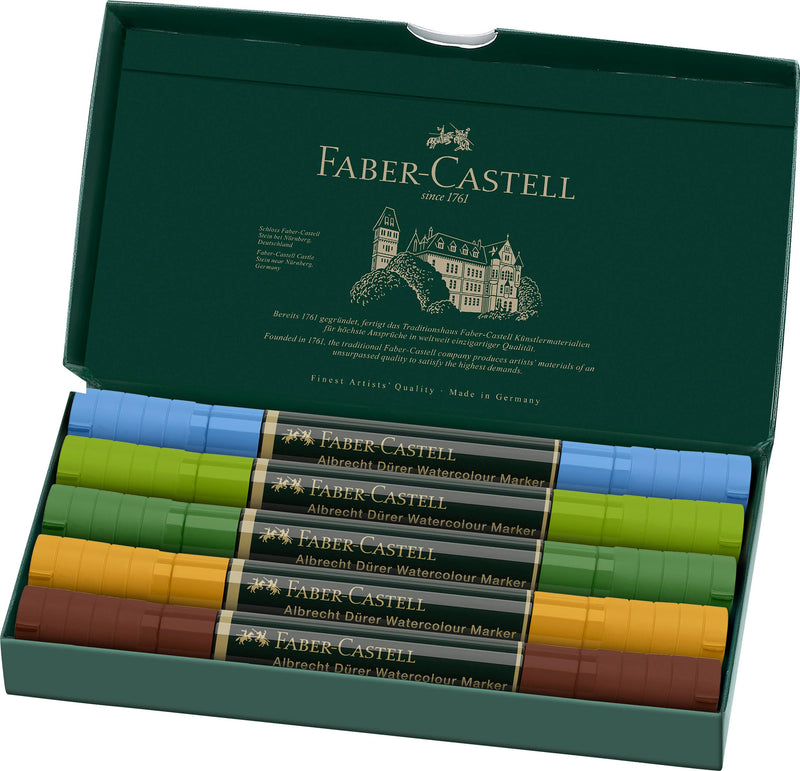 Faber-Castell - Albrecht Dürer Watercolor Markers - Plein Air - Wallet of 5