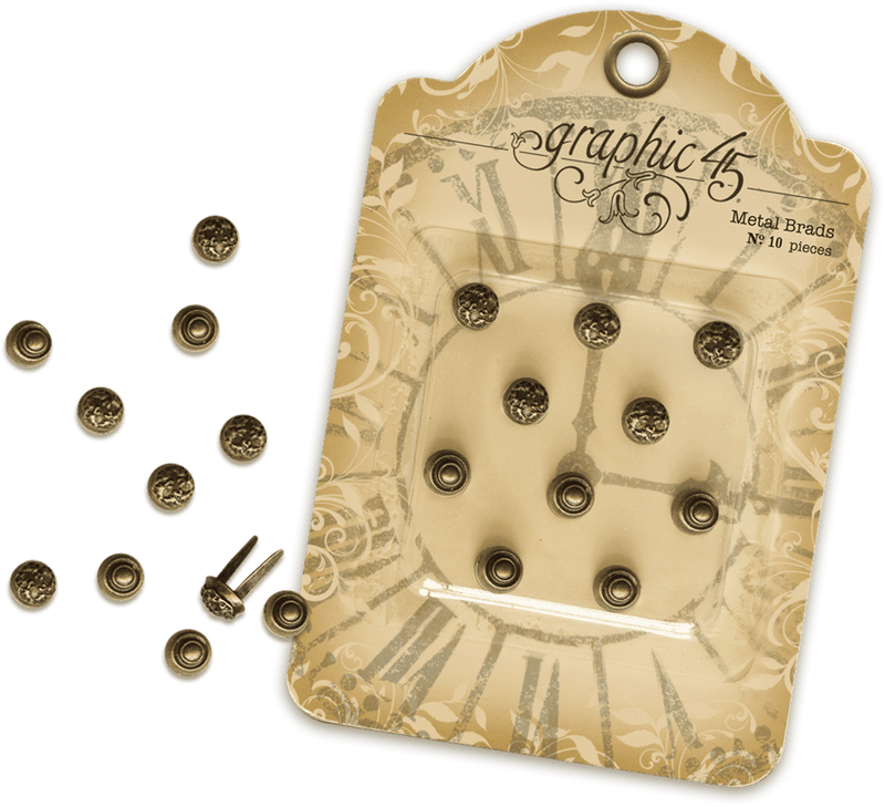 Antique Brass Stamped Metal Brads - Root & Company