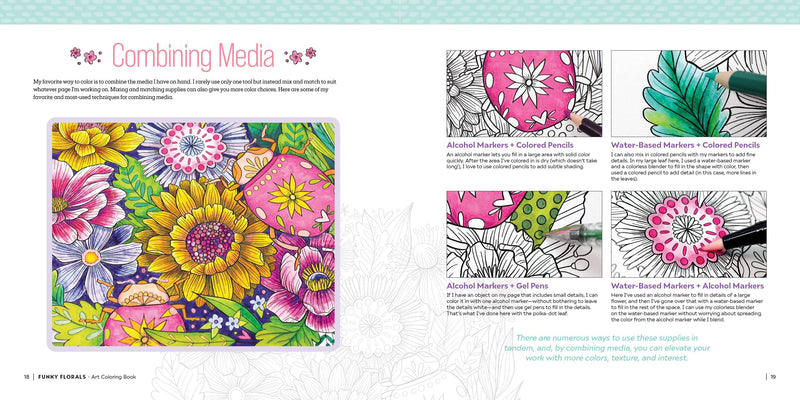 Megan Wells - Funky Florals Art Coloring Book