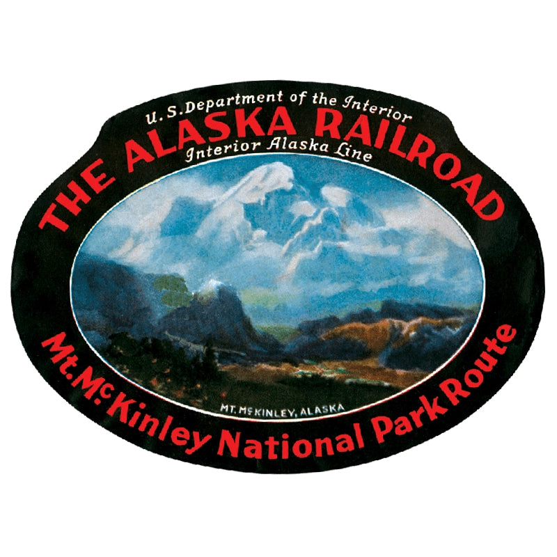 Laughing Elephant - Railroads Across America - Travel Label Sticker Box