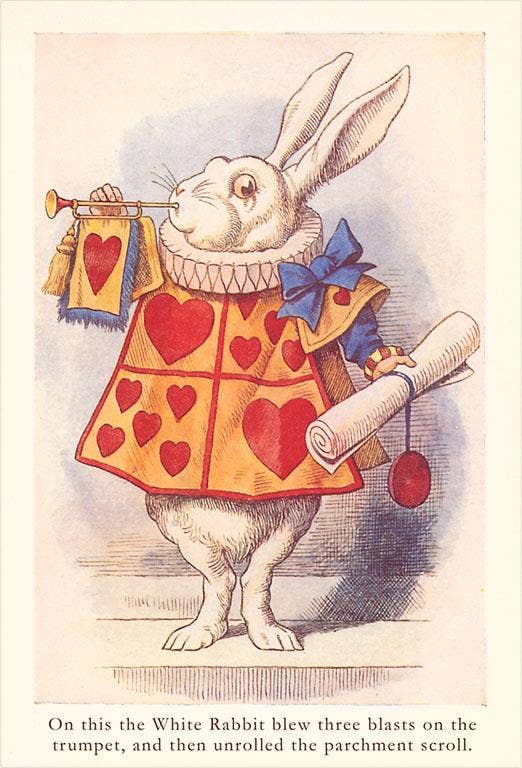 Found Image Press - Postcard - Alice in Wonderland - White Rabbit