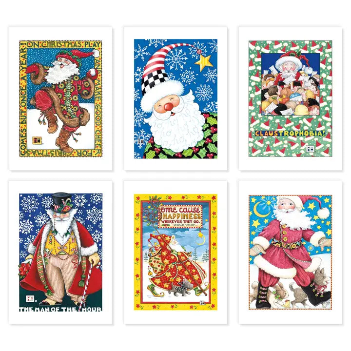 Mary Engelbreit Studios - Christmas Santas Postcards, Series 2
