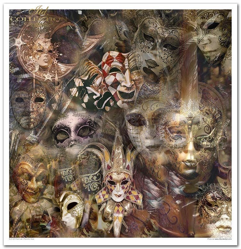 ITD Collection - Carnival - Pierrot in Love Scrapbooking Papers