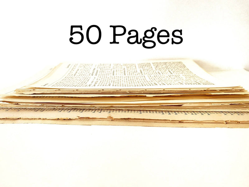 Moonbeam Mercantile - Vintage Dictionary & Encyclopedia Page Bundle