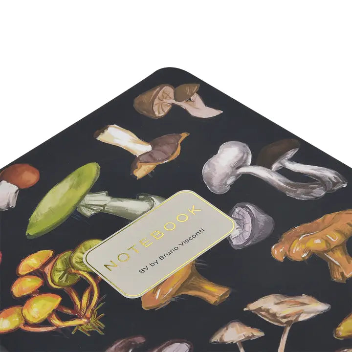BV by Bruno Visconti - Mushrooms On Black Notebook