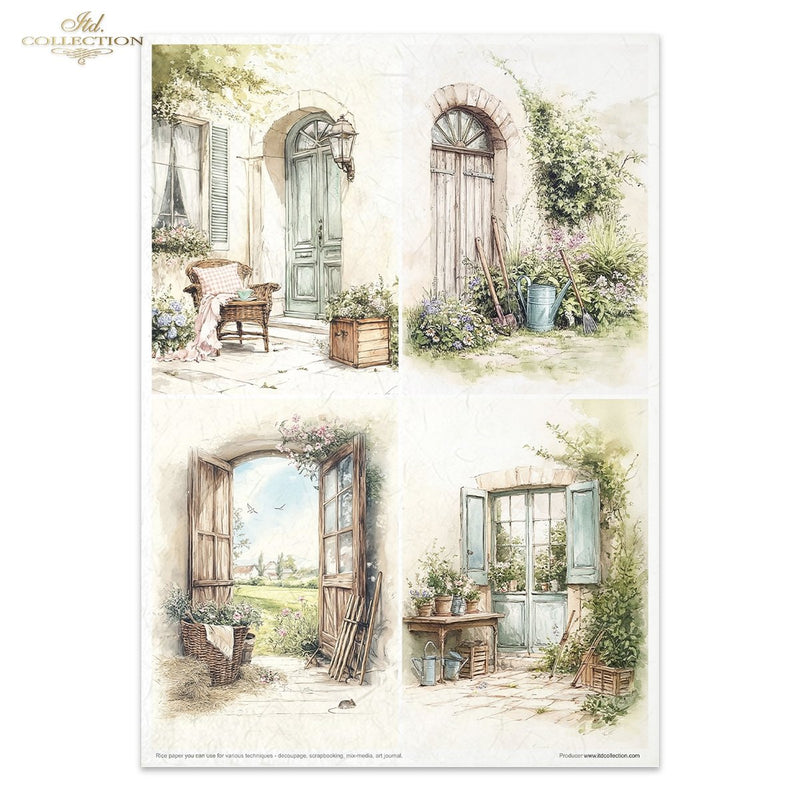 ITD Collection - Cottage in the Country Rice Paper Set
