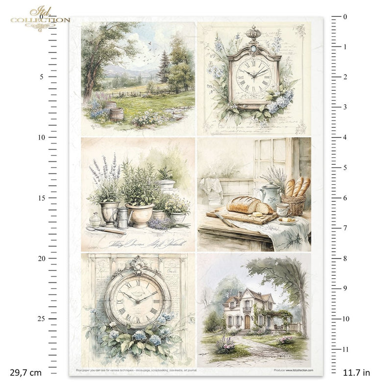 ITD Collection - Cottage in the Country Rice Paper Set